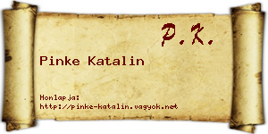 Pinke Katalin névjegykártya